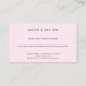 Moderne Minimalistische Blautöne und hellrosa Terminkarte (Rückseite)