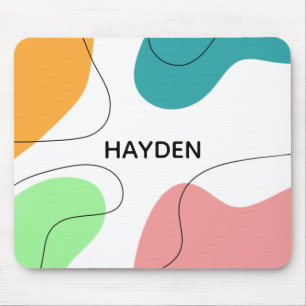 Moderne minimalistische Blobs Abstrakte Personalis Mousepad