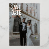 Moderne minimalistische Blocktypografie - Termin v Folieneinladung (Vorderseite)