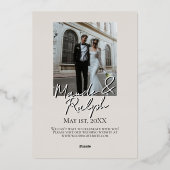 Moderne minimalistische Blocktypografie - Termin v Folieneinladung (Rückseite)