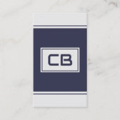 Moderne Minimalistische Blue Business Card Visitenkarte (Vorderseite)