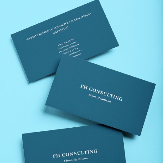 Moderne Minimalistische Blue Business Card Visitenkarte