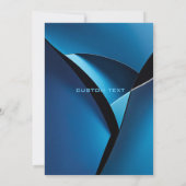 Moderne Minimalistische Blue Wave Wedding Einladun Einladung (Rückseite)