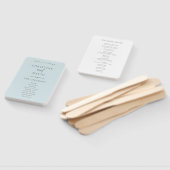 Moderne Minimalistische Blue Wedding Programme Fächer (Non-assembled)