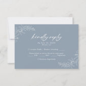 Moderne Minimalistische Blue Wedding RSVP Card Einladung (Vorderseite)