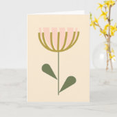 Moderne Minimalistische Blume Kunst, Dichtung und  Karte (Gelbe Blume)