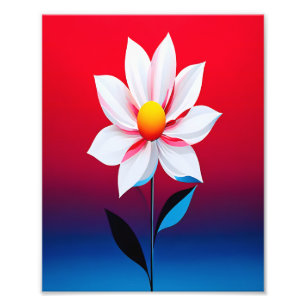 Moderne Minimalistische Blume Kunst Fotodruck