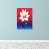 Moderne Minimalistische Blume Kunst Leinwanddruck (Insitu (Holzboden))