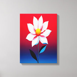 Moderne Minimalistische Blume Kunst Leinwanddruck