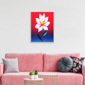 Moderne Minimalistische Blume Kunst Leinwanddruck (Insitu (Wohnzimmer))