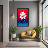 Moderne Minimalistische Blume Kunst Poster