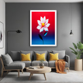 Moderne Minimalistische Blume Kunst Poster