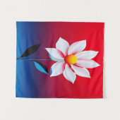 Moderne Minimalistische Blume Kunst Wandteppich (Vorderseite (Horizontal))