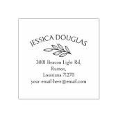 Moderne Minimalistische Blume, maßgeschneiderte Rü Gummistempel (Prägung)