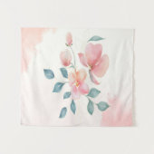 Moderne Minimalistische Blume Wandteppich (Vorderseite (Horizontal))