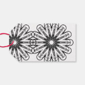 Moderne minimalistische Blumen danke Geschenketike Geschenkanhänger (Rückseite Horizontal)