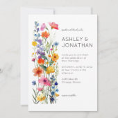 Moderne Minimalistische Blumen-Detail-Hochzeit Einladung (Vorderseite)