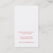Moderne Minimalistische Blumen-Geschäfts-Karte Visitenkarte (Rückseite)