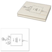 Moderne Minimalistische Blumen Gummistempel (Stempel)