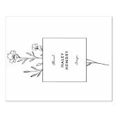 Moderne Minimalistische Blumen Gummistempel (Prägung)