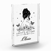Moderne minimalistische Blumen zum Muttertag mit i