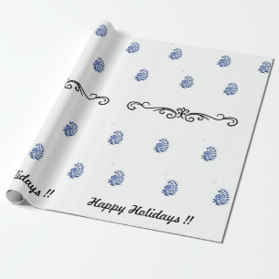 Moderne minimalistische Blumendruck Geschenkpapier