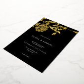 Moderne Minimalistische Blumenhochzeit Folieneinladung (Gedreht)