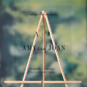 Moderne Minimalistische Blumenhochzeit Willkommen Acrylschild (Neutral)