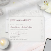 Moderne Minimalistische Blumenkalligrafie Einladung