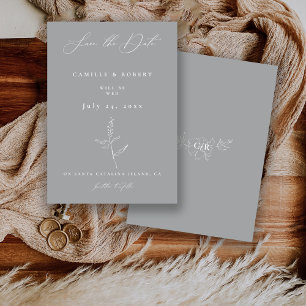 Moderne Minimalistische Blumenkalligrafie Save The Date