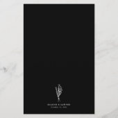 Moderne Minimalistische Blumenkarte (Rückseite)