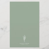 Moderne Minimalistische Blumenkarte (Rückseite)