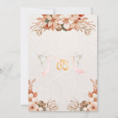 Moderne Minimalistische Blumenschrift Hochzeit Einladung (Rückseite)