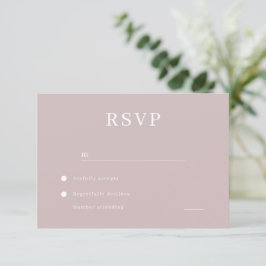 Moderne Minimalistische Blush-Hochzeit RSVP Karte