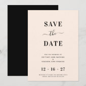 Moderne Minimalistische Blush-Hochzeit Save The Date (Vorne/Hinten)