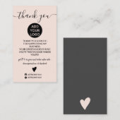 Moderne minimalistische Blütenordnung Vielen Dank Visitenkarte (Vorne/Hinten)