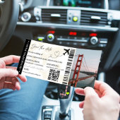 Moderne Minimalistische Boarding Pass AIrplane Wed Save The Date