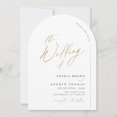 Moderne, minimalistische Bogenhochzeit Einladung (Vorderseite)