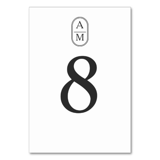 Moderne Minimalistische Bogenpartys Tischnummer (Rückseite)