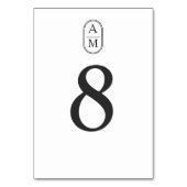 Moderne Minimalistische Bogenpartys Tischnummer (Vorderseite)