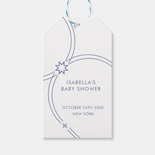 Moderne Minimalistische Boho Arch Babydusche Geschenkanhänger (Vorderseite)