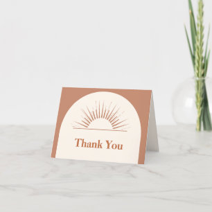 Moderne Minimalistische Boho Arch Sunshine Baby Du Dankeskarte