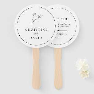 Moderne Minimalistische Boho Blume Wedding Hand Fa Fächer