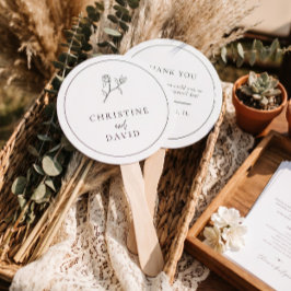 Moderne Minimalistische Boho Blume Wedding Hand Fa Fächer