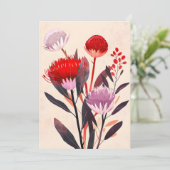 Moderne minimalistische Boho-Blumen Botanik Ankündigung (Stehend Vorderseite)