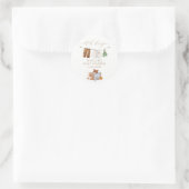 Moderne Minimalistische Boho Boy Clothes Kinderdus Runder Aufkleber (Tasche)