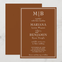 Moderne Minimalistische Boho Brown Hochzeit