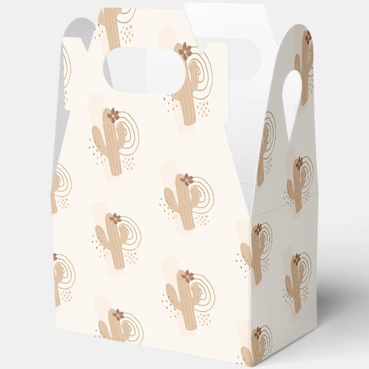 Moderne Minimalistische Boho Desert Cactus Baby Sh Geschenkschachtel (Offen)
