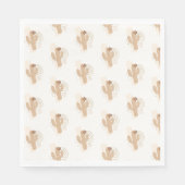 Moderne Minimalistische Boho Desert Cactus Baby Sh Serviette (Vorderseite)