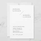 Moderne Minimalistische Boho Foto Wedding Einladung (Rückseite)